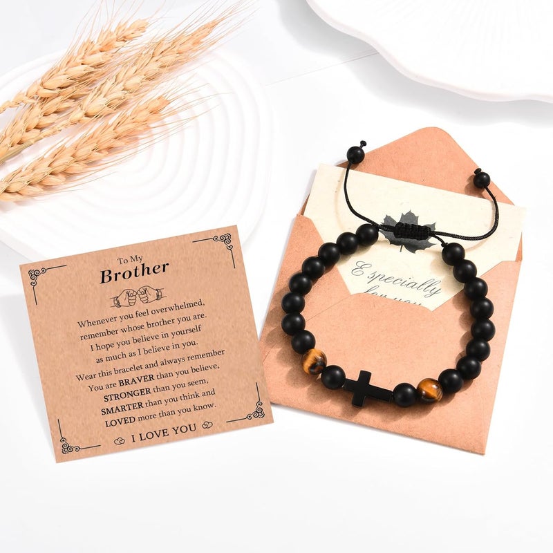 EFVISD Store Cross Bracelet Gifts for Boys Girls, Easter Basket Stuffers Baptism Communion Confirmation Birthday Christmas Valentines Graduation Gifts for Son Grandson Nephew Brother Daughter Granddaughter Niece - Image 3
